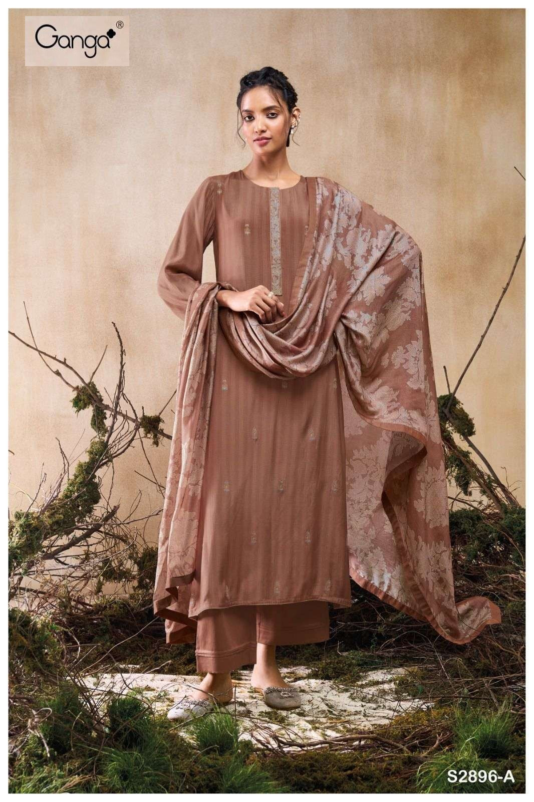 Tereza 2896 Ganga Premium Viscose Plazzo Style Suits Supplier India
