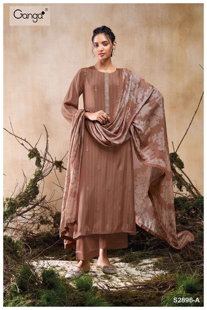 Tereza 2896 Ganga Premium Viscose Plazzo Style Suits Supplier India