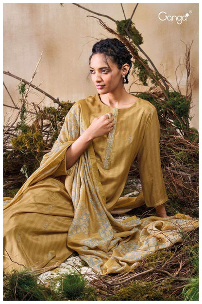 Tereza 2896 Ganga Premium Viscose Plazzo Style Suits Supplier India