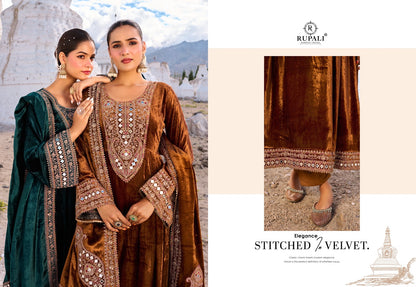 Teri Mohabbat Rupali Viscose Velvet Suits Wholesaler