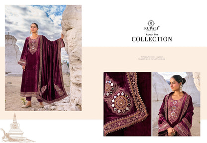 Teri Mohabbat Rupali Viscose Velvet Suits Wholesaler