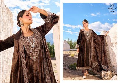 Teri Mohabbat Rupali Viscose Velvet Suits Wholesaler