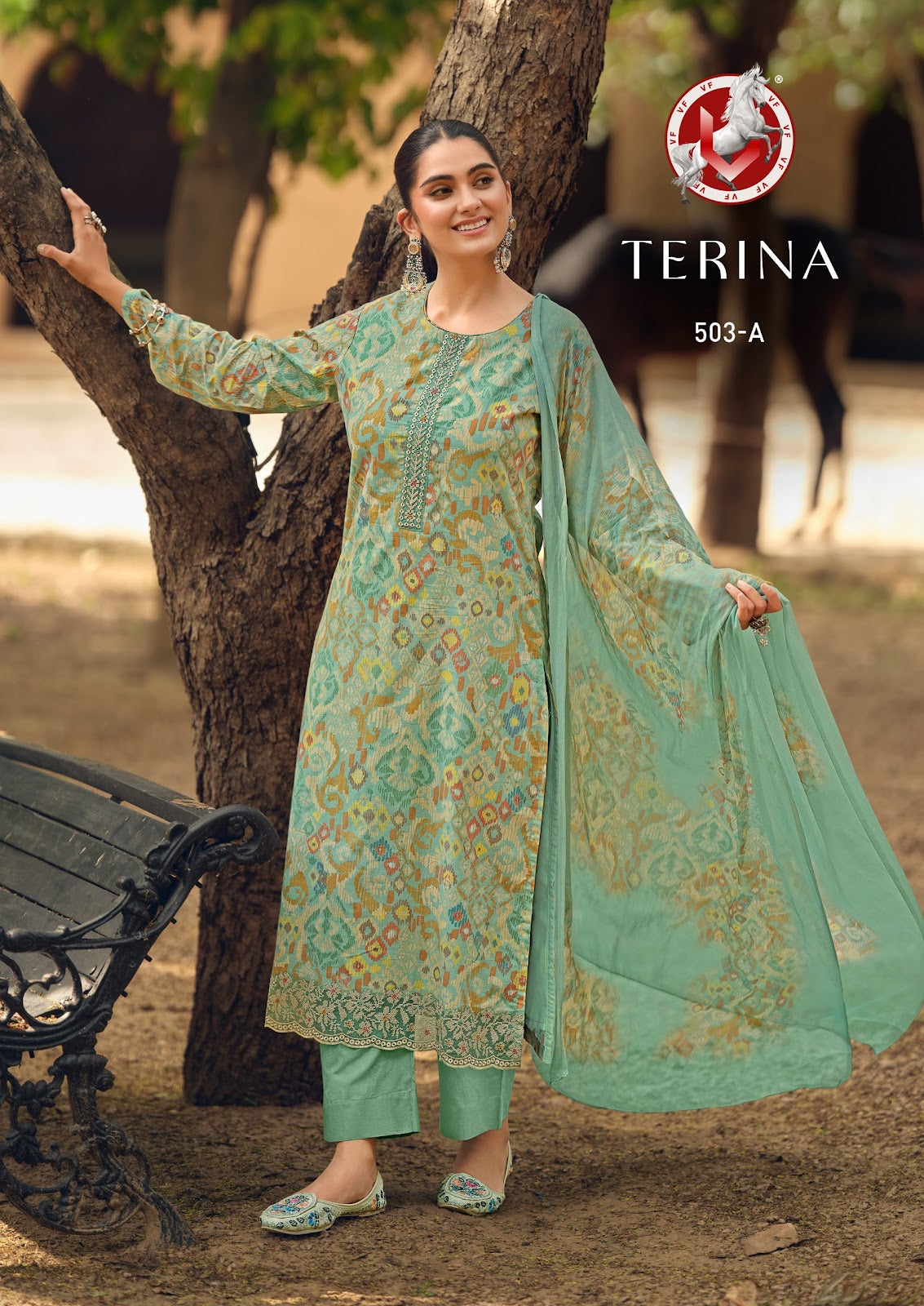 Terina Vivek Lawn Cotton Pant Style Suits Wholesaler