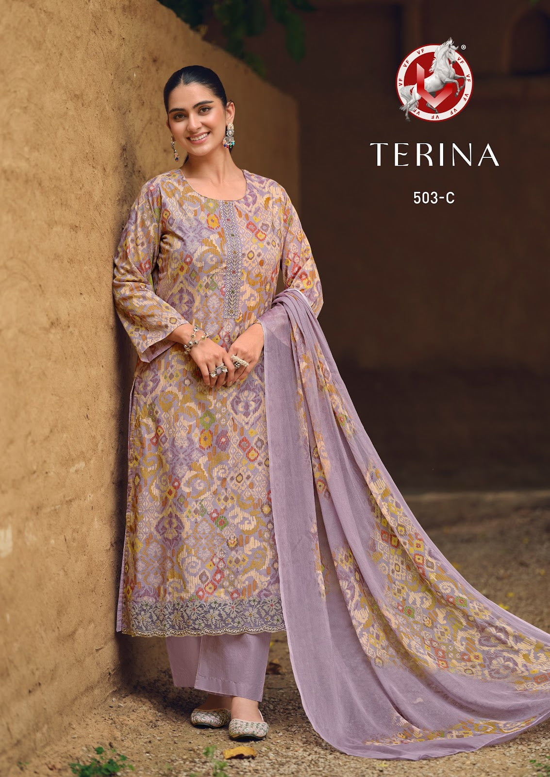 Terina Vivek Lawn Cotton Pant Style Suits Wholesaler