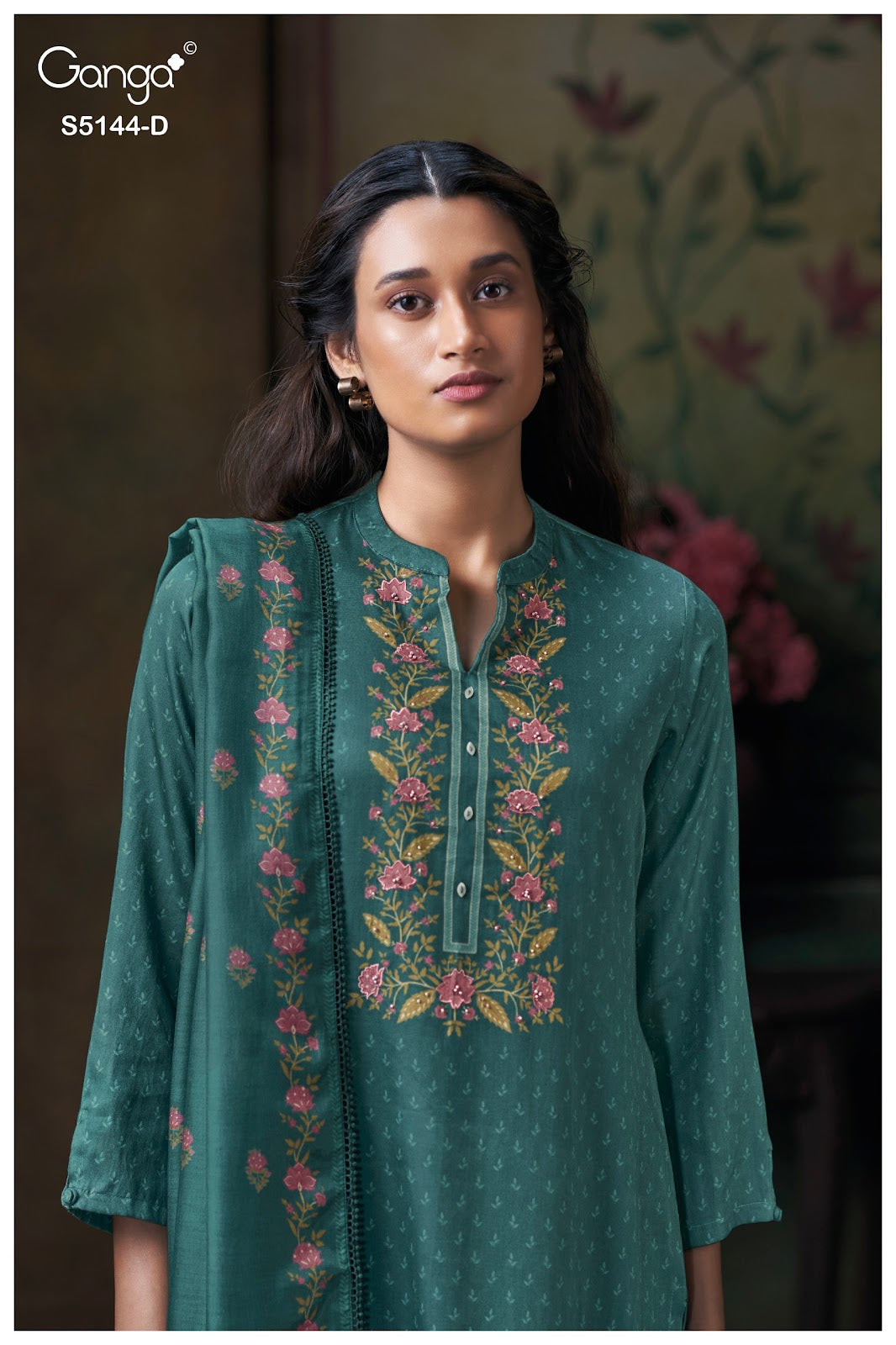 Terrie S5144 Ganga Cotton Satin Plazzo Style Suits Manufacturer Gujarat