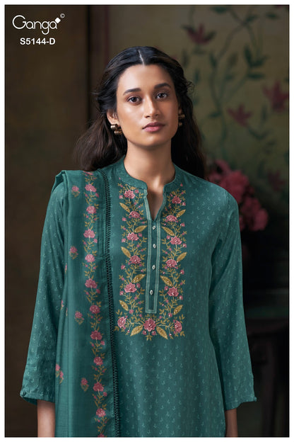 Terrie S5144 Ganga Cotton Satin Plazzo Style Suits Manufacturer Gujarat