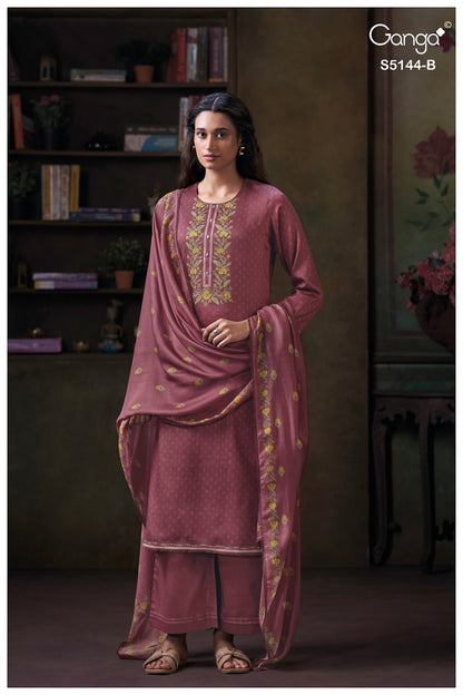 Terrie S5144 Ganga Cotton Satin Plazzo Style Suits Manufacturer Gujarat