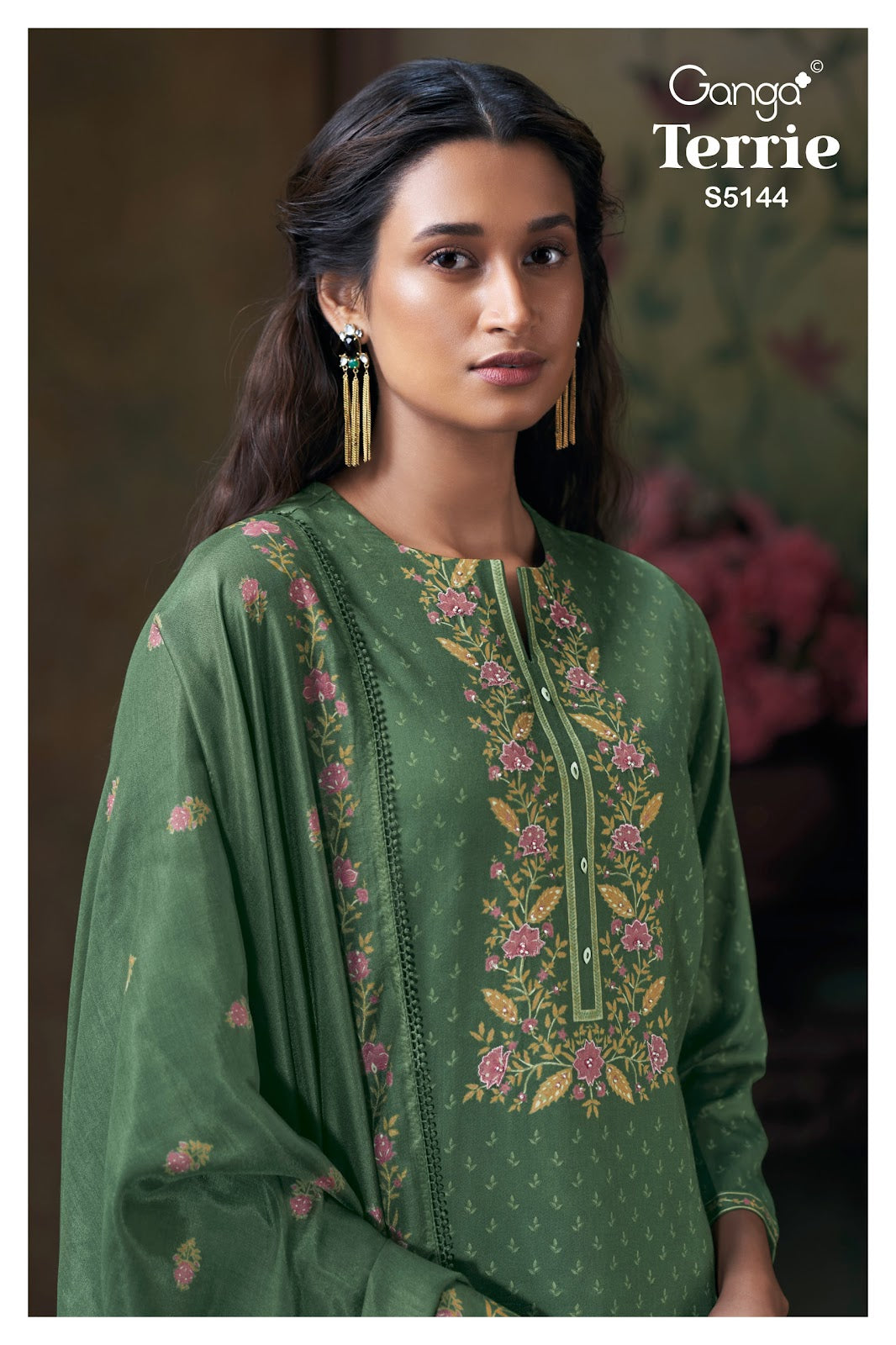 Terrie S5144 Ganga Cotton Satin Plazzo Style Suits Manufacturer Gujarat