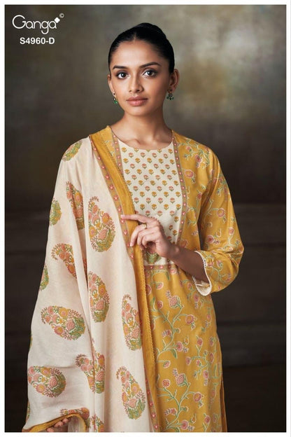 Tersia S4960 Ganga Cotton Plazzo Style Suits Manufacturer