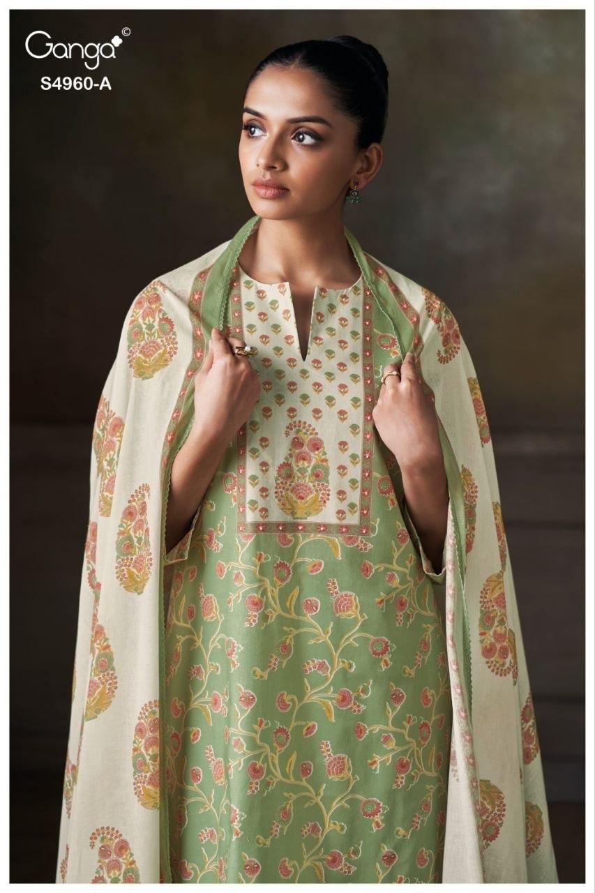 Tersia S4960 Ganga Cotton Plazzo Style Suits Manufacturer