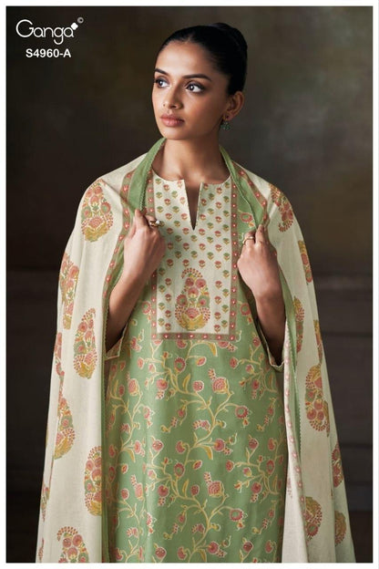 Tersia S4960 Ganga Cotton Plazzo Style Suits Manufacturer