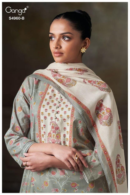 Tersia S4960 Ganga Cotton Plazzo Style Suits Manufacturer