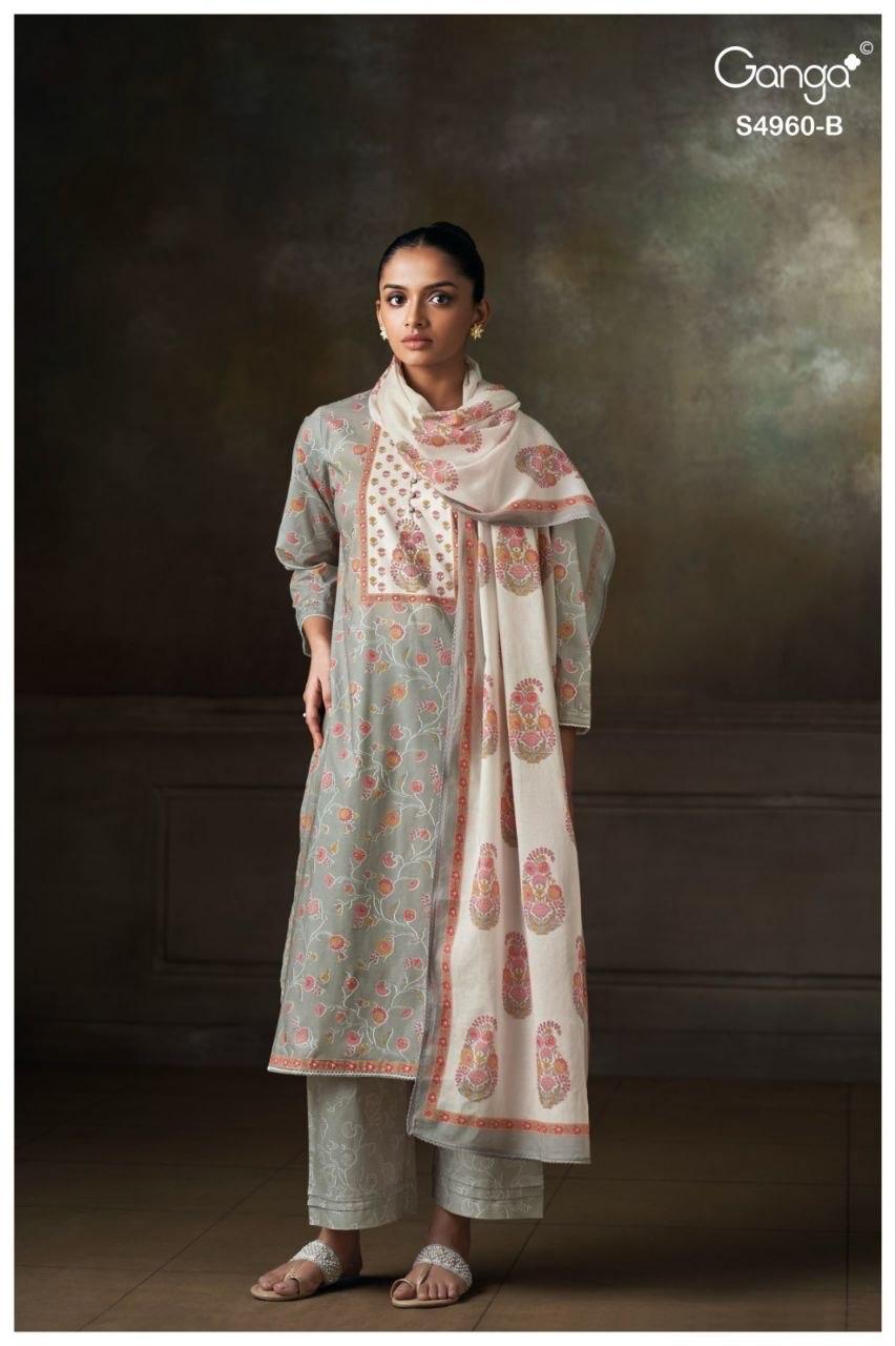 Tersia S4960 Ganga Cotton Plazzo Style Suits Manufacturer