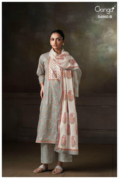 Tersia S4960 Ganga Cotton Plazzo Style Suits Manufacturer