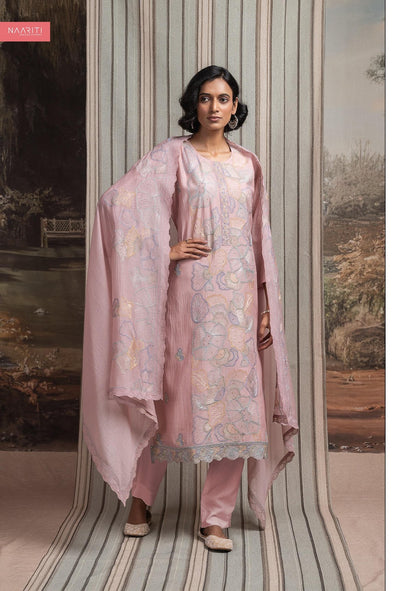 Teshura Naariti Mul Chanderi Pant Style Suits Supplier