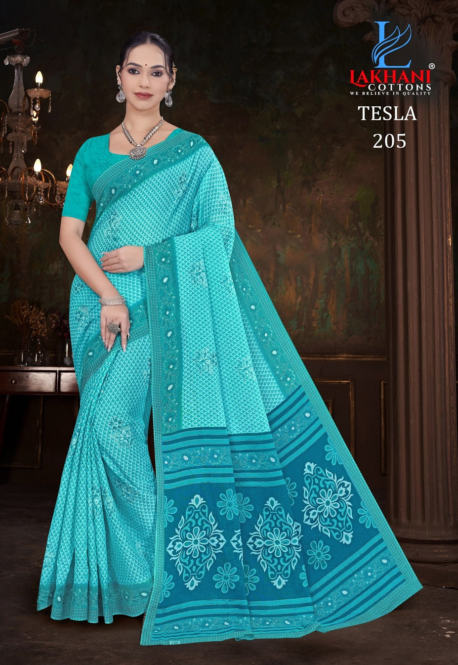Tesla Vol 2 Lakhani Cotton Sarees Manufacturer Gujarat