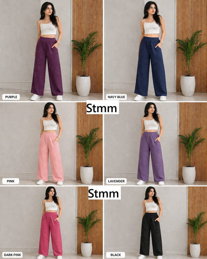 Textured 0805 Stmm Lycra Women Pants Wholesale Price