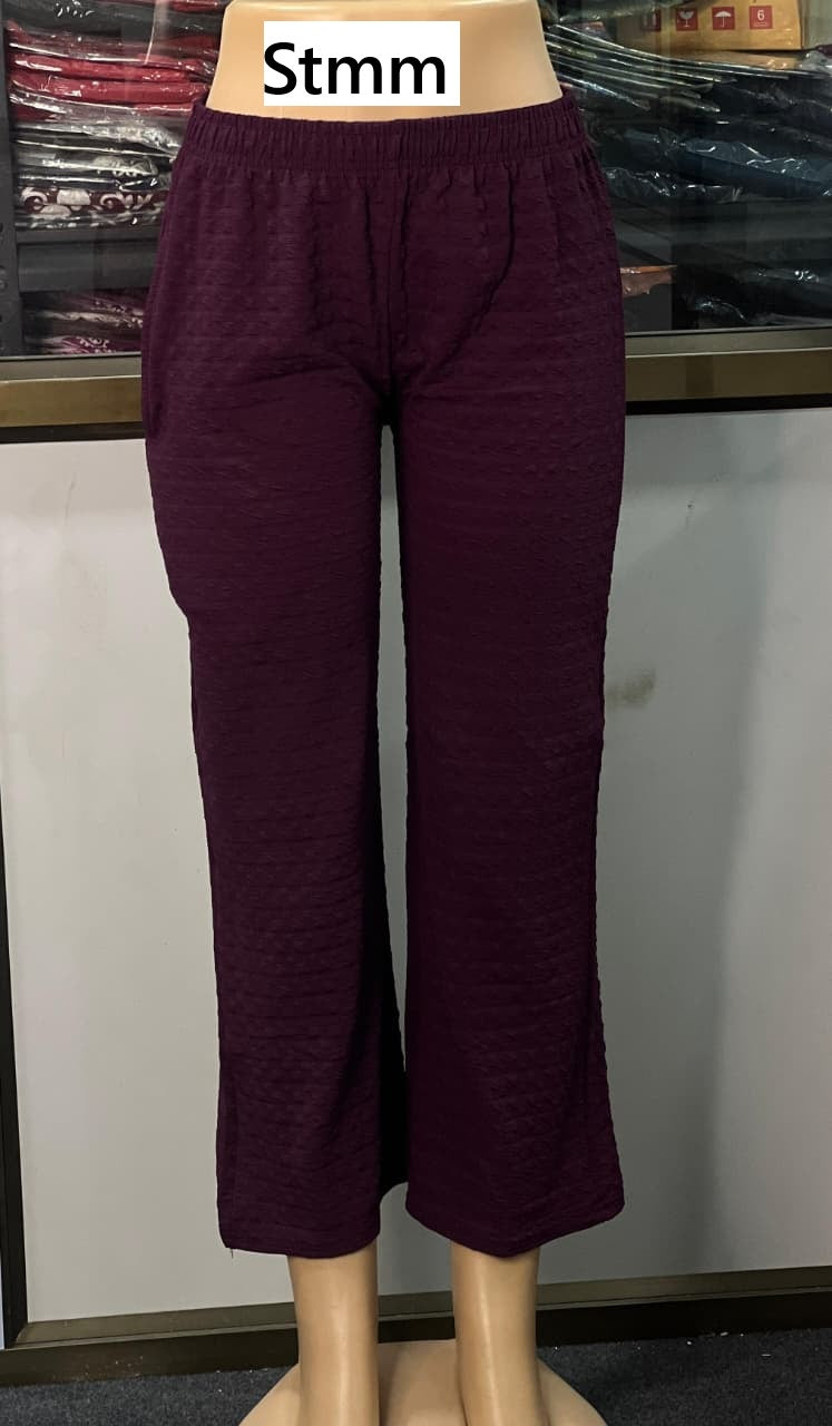 Textured 0805 Stmm Lycra Women Pants Wholesale Price