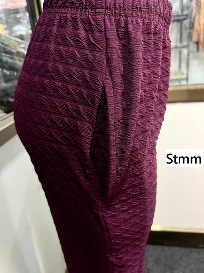 Textured 0805 Stmm Lycra Women Pants Wholesale Price