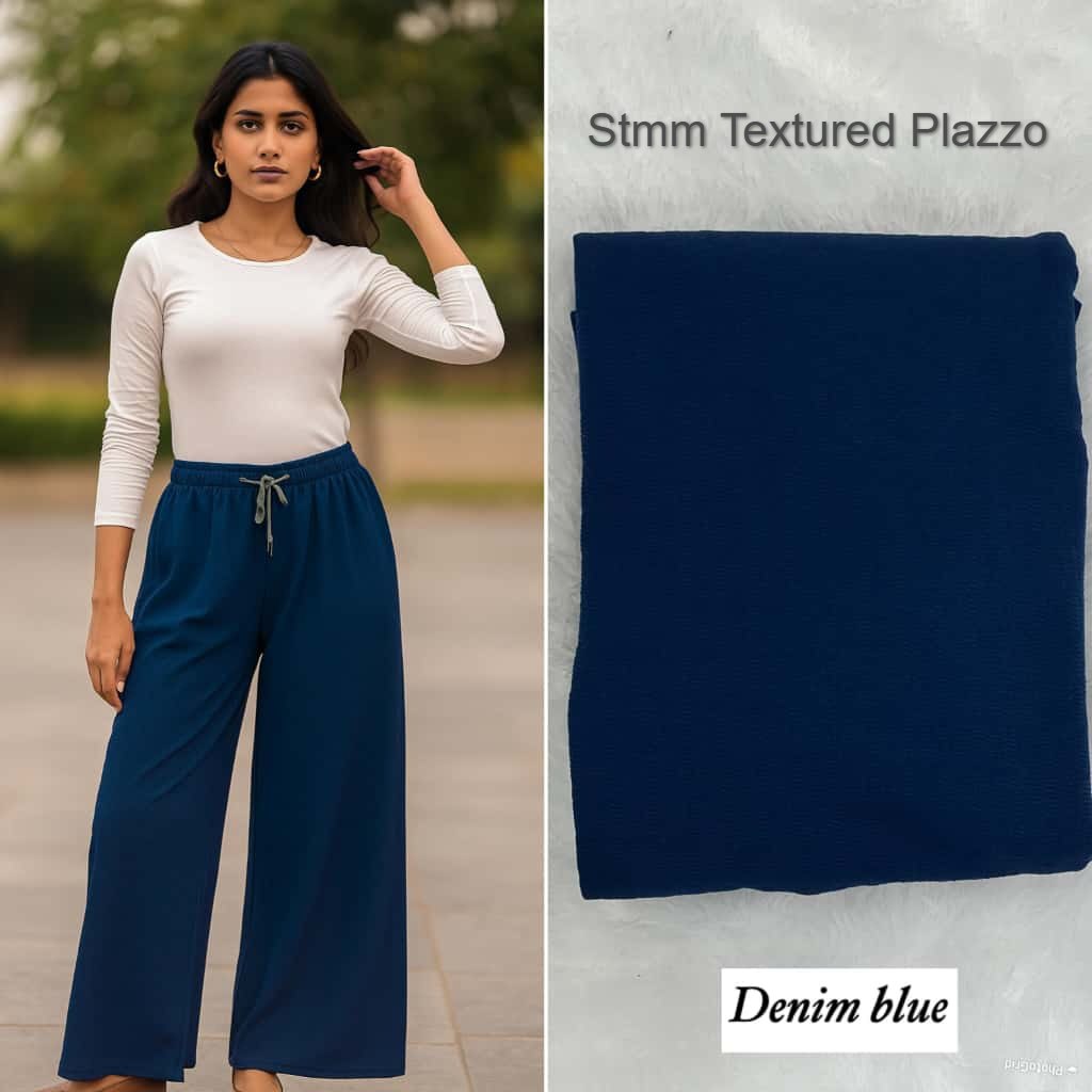 Textured Stmm Lycra Branded Palazzo Manufacturer Ahmedabad