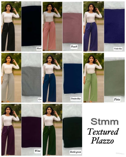 Textured Stmm Lycra Branded Palazzo Manufacturer Ahmedabad