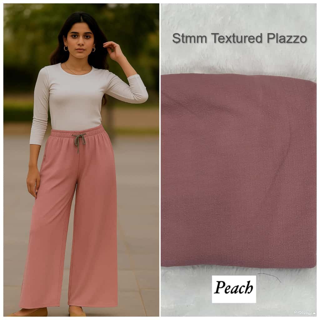 Textured Stmm Lycra Branded Palazzo Manufacturer Ahmedabad