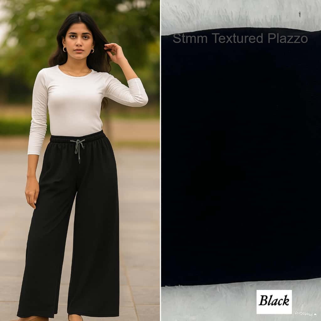 Textured Stmm Lycra Branded Palazzo Manufacturer Ahmedabad