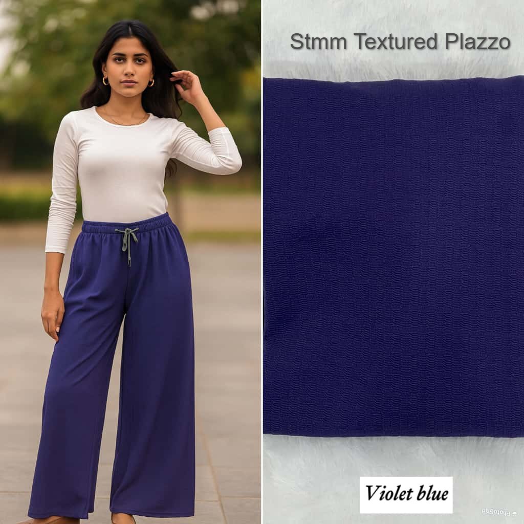 Textured Stmm Lycra Branded Palazzo Manufacturer Ahmedabad