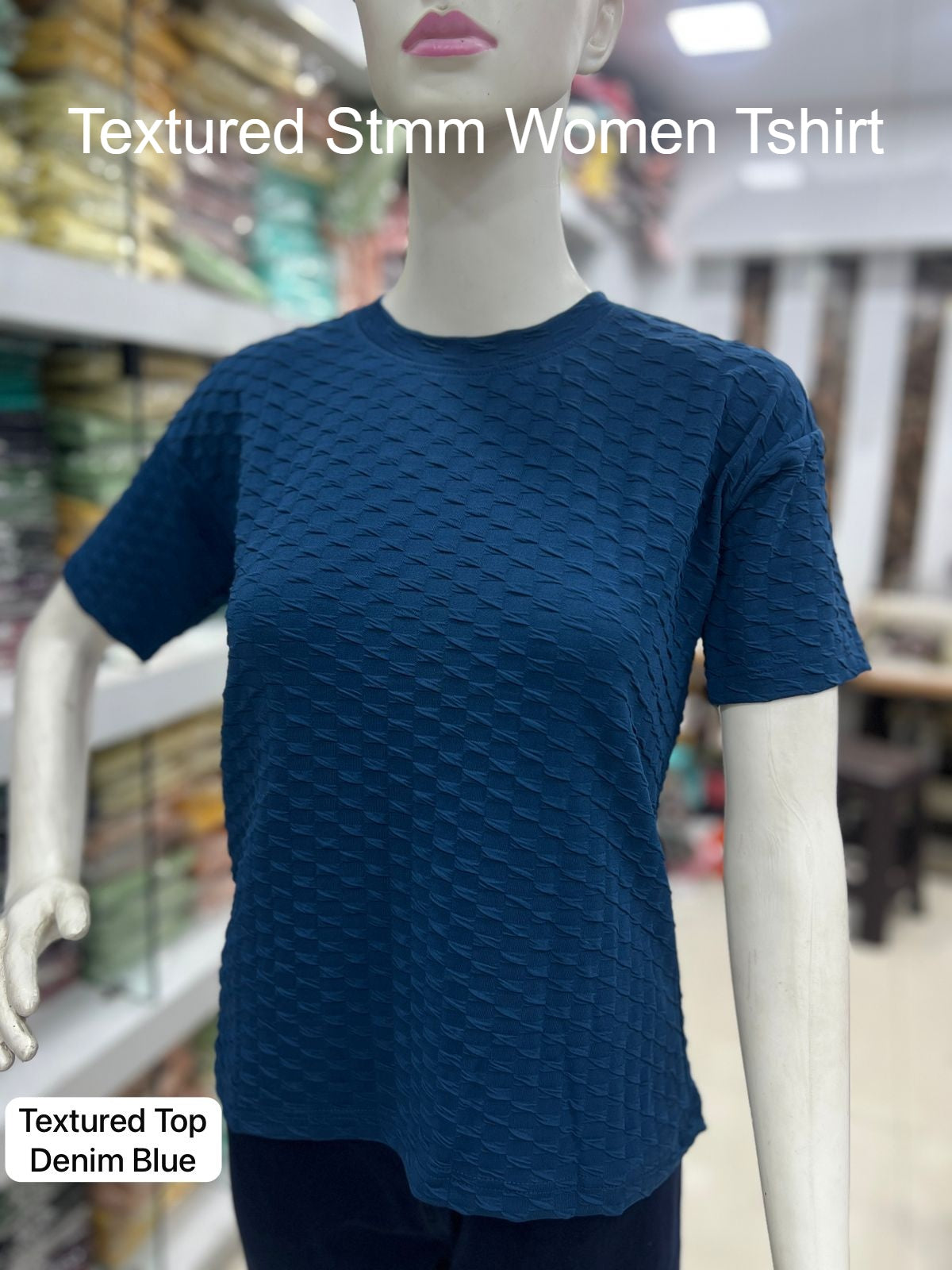 Textured Stmm Imported Women Tshirt Wholesaler