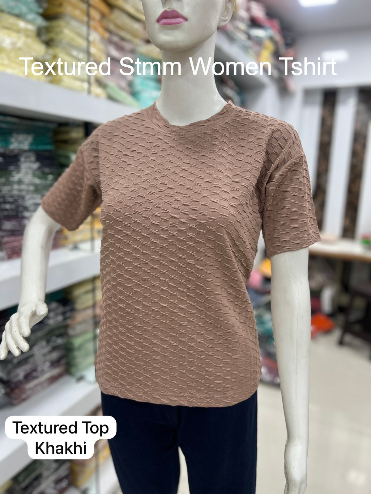 Textured Stmm Imported Women Tshirt Wholesaler