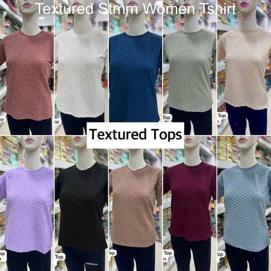 Textured Stmm Imported Women Tshirt Wholesaler