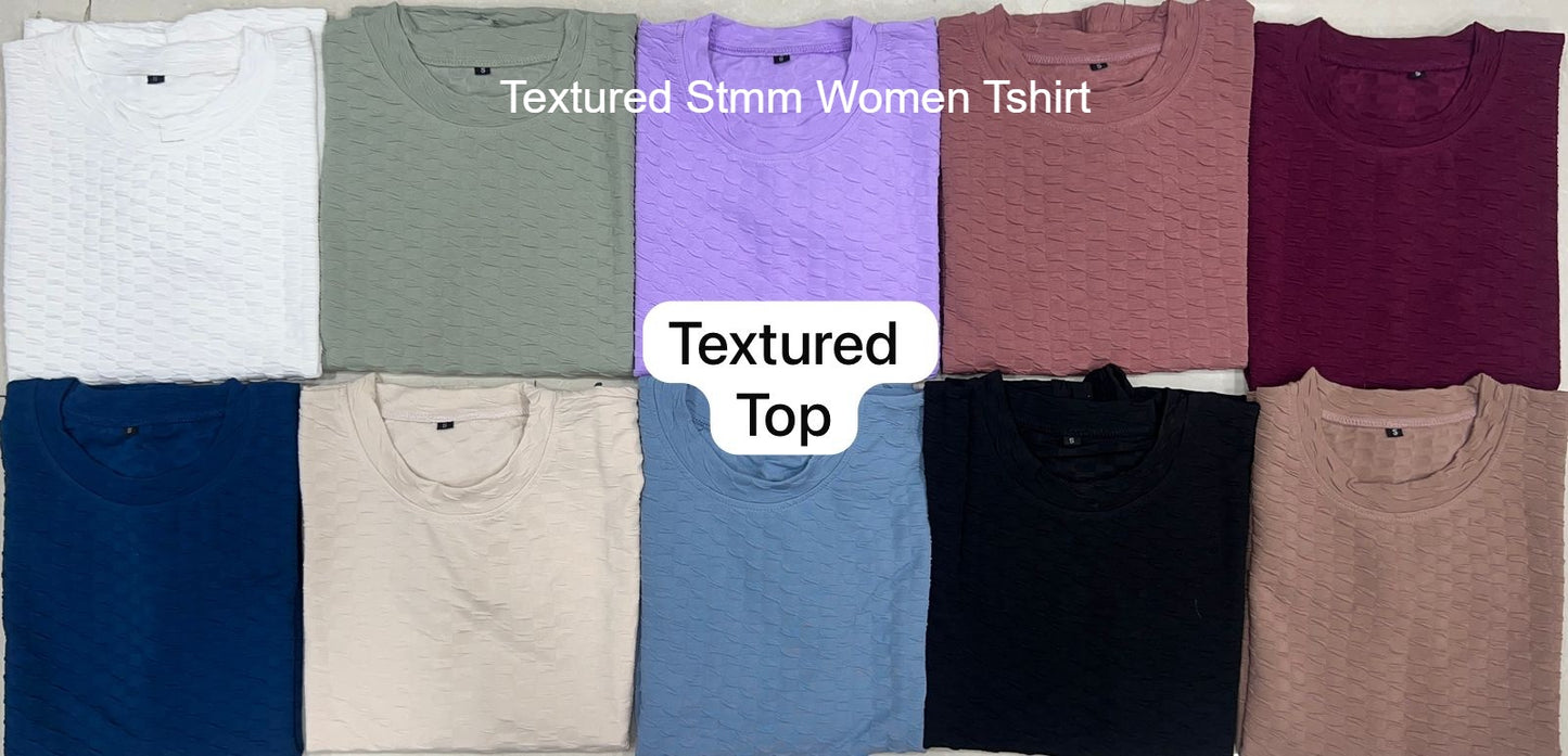 Textured Stmm Imported Women Tshirt Wholesaler