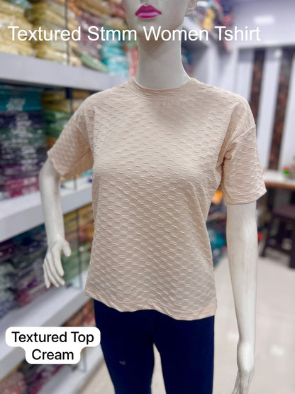 Textured Stmm Imported Women Tshirt Wholesaler