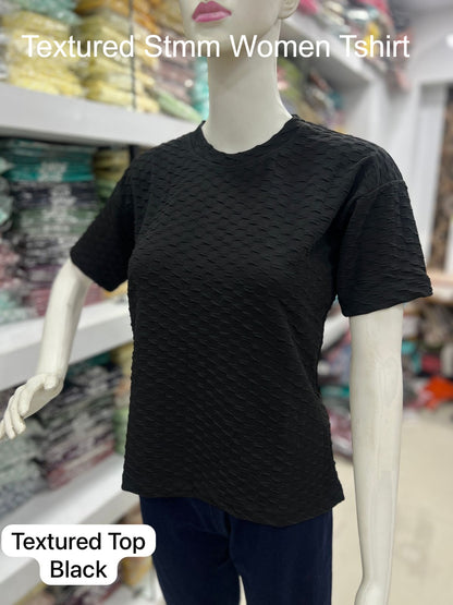Textured Stmm Imported Women Tshirt Wholesaler