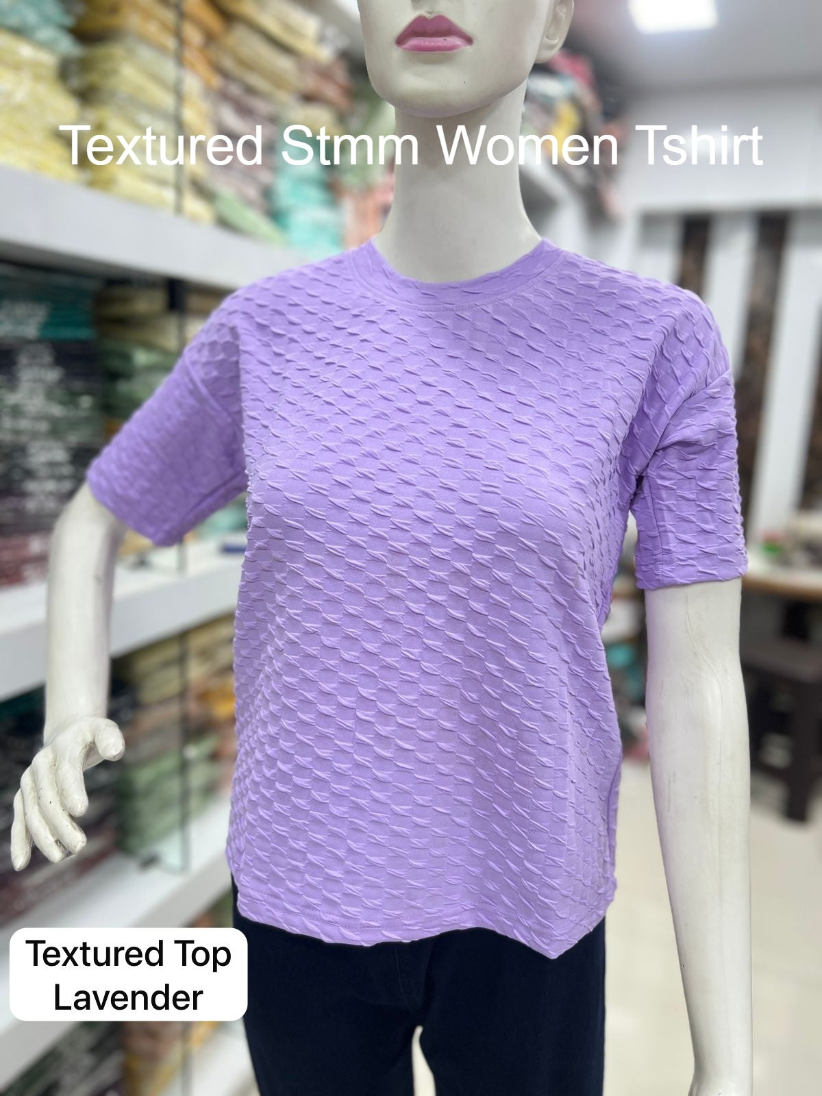 Textured Stmm Imported Women Tshirt Wholesaler
