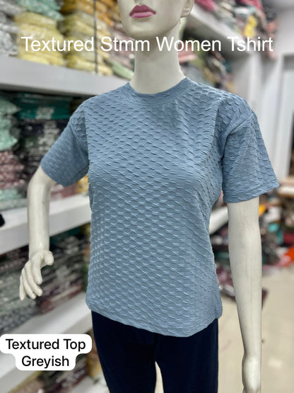 Textured Stmm Imported Women Tshirt Wholesaler