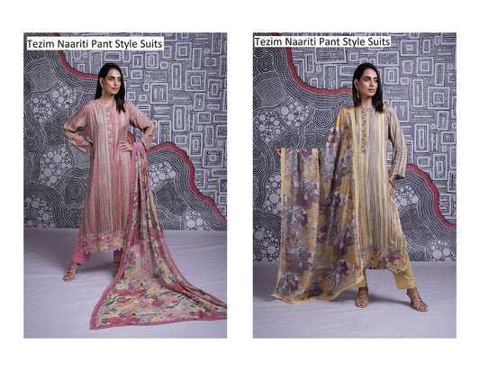 Tezim Naariti Muslin Silk Pant Style Suits Wholesale Price