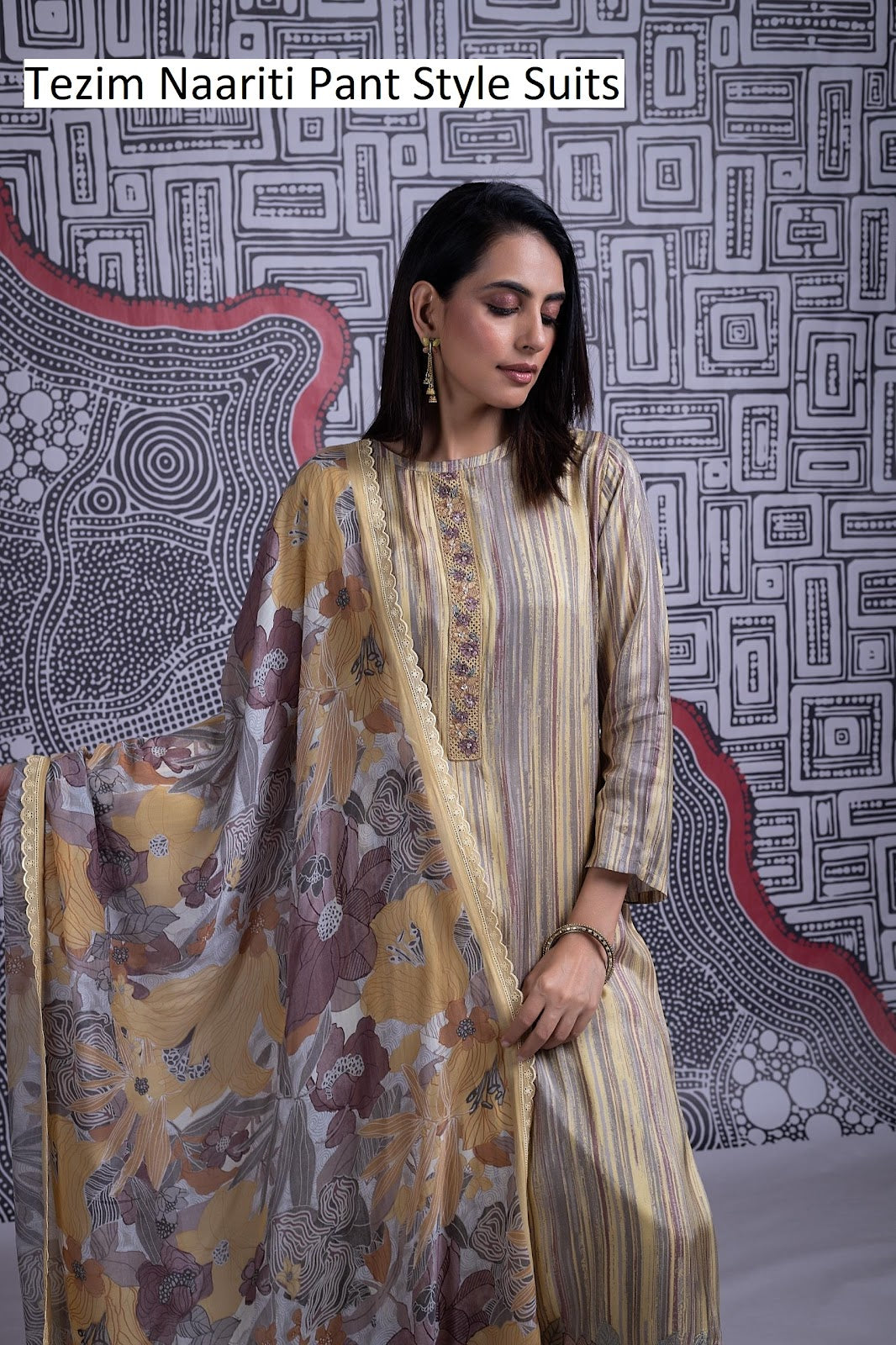 Tezim Naariti Muslin Silk Pant Style Suits Wholesale Price