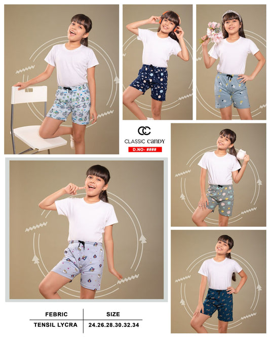 Th195 Classic Candy Hosiery Girls Shorts Exporter Ahmedabad