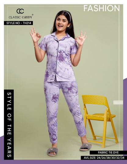 Th214 Classic Candy Hosiery Girls Night Suits Manufacturer