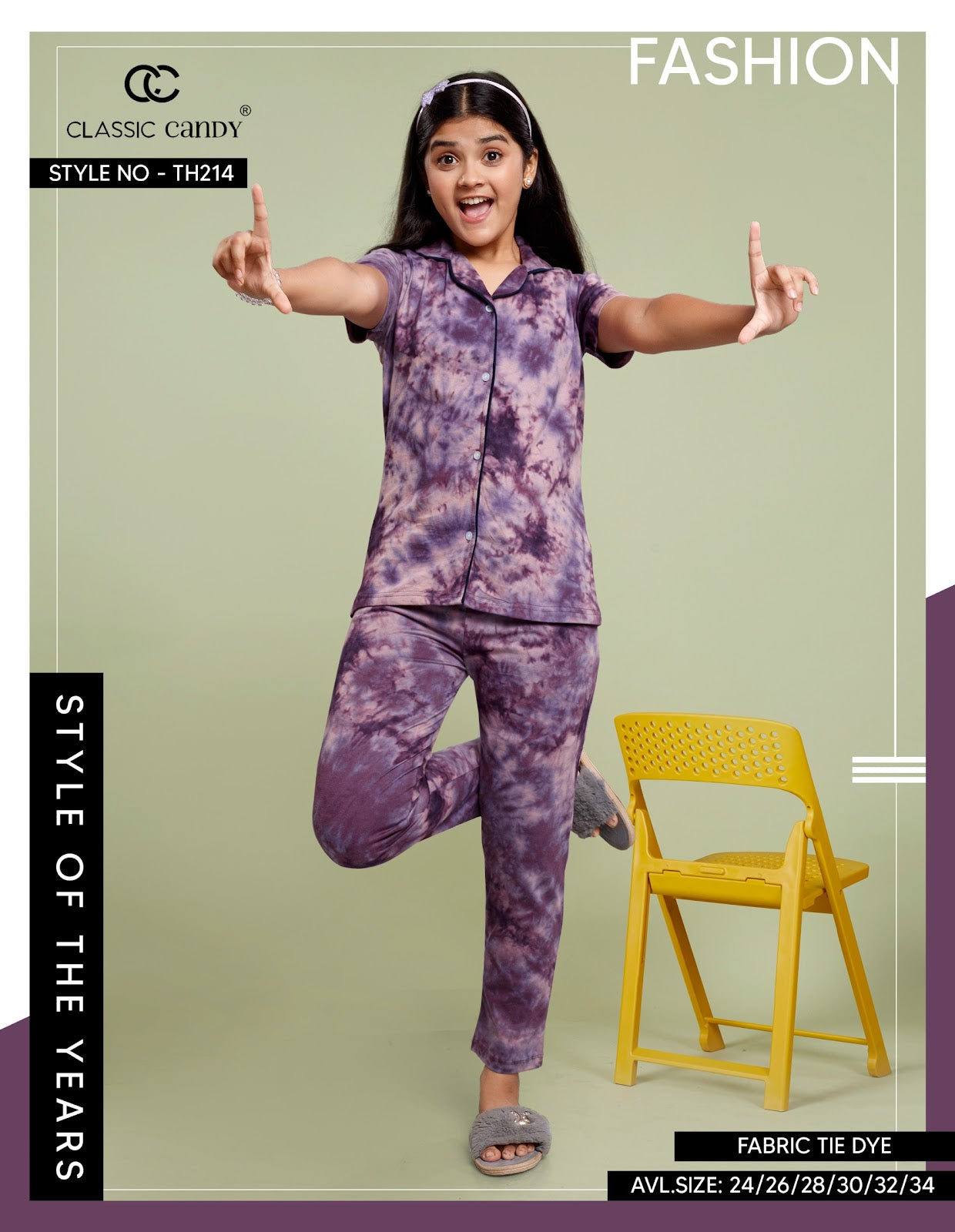 Th214 Classic Candy Hosiery Girls Night Suits Manufacturer