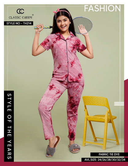 Th214 Classic Candy Hosiery Girls Night Suits Manufacturer