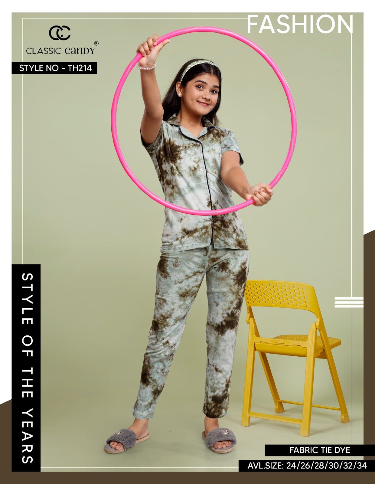 Th214 Classic Candy Hosiery Girls Night Suits Manufacturer