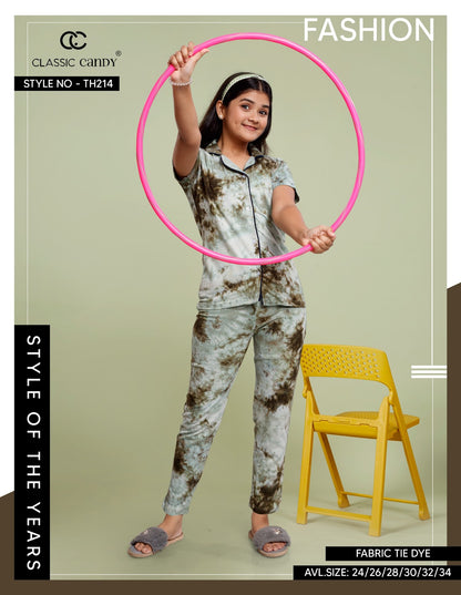 Th214 Classic Candy Hosiery Girls Night Suits Manufacturer