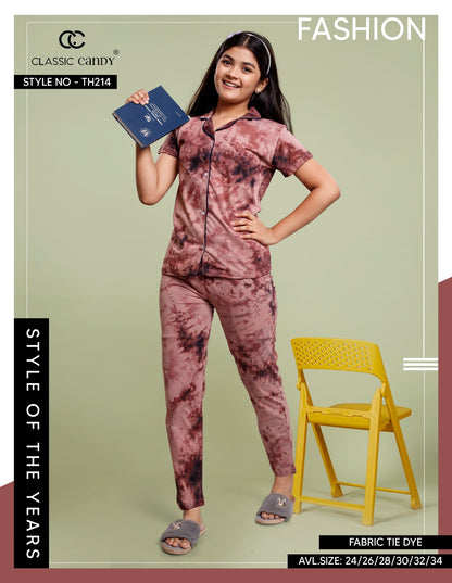 Th214 Classic Candy Hosiery Girls Night Suits Manufacturer