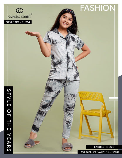 Th214 Classic Candy Hosiery Girls Night Suits Manufacturer