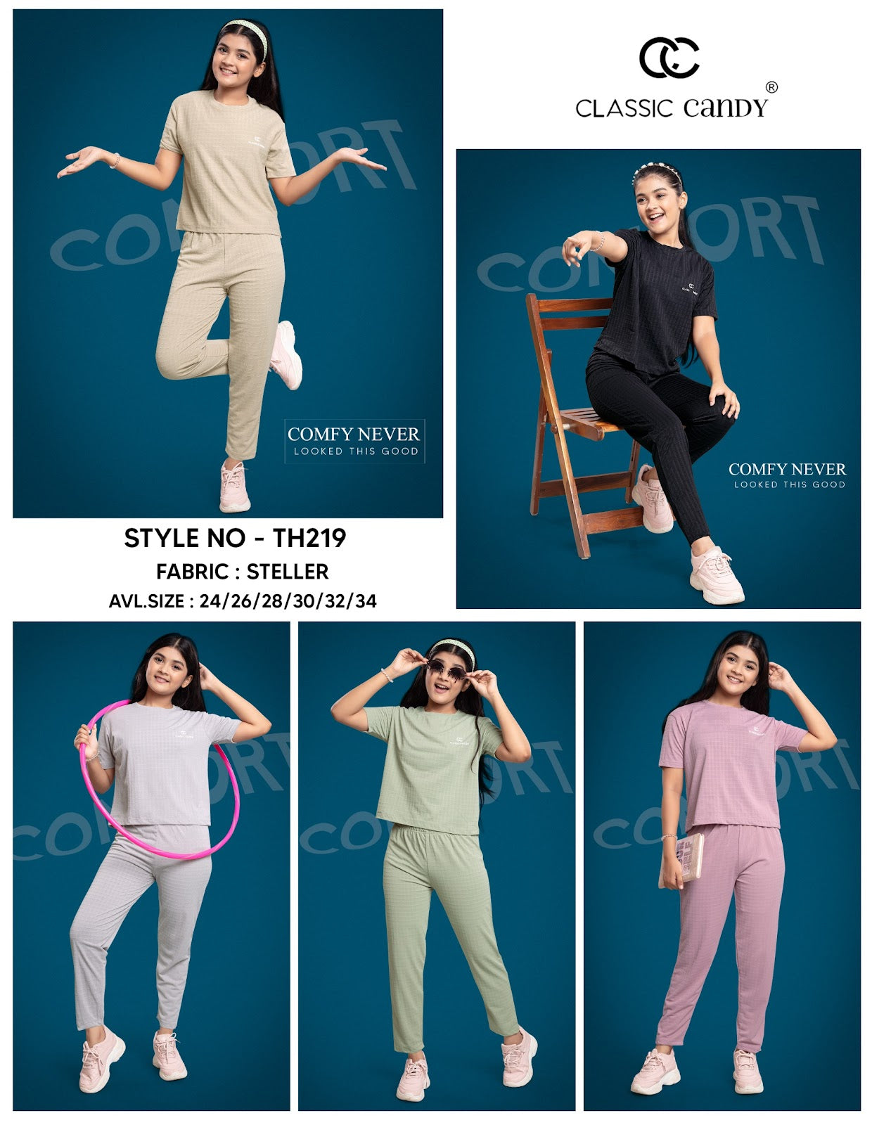 Th219 Classic Candy Imported Girls Pant Set Supplier India