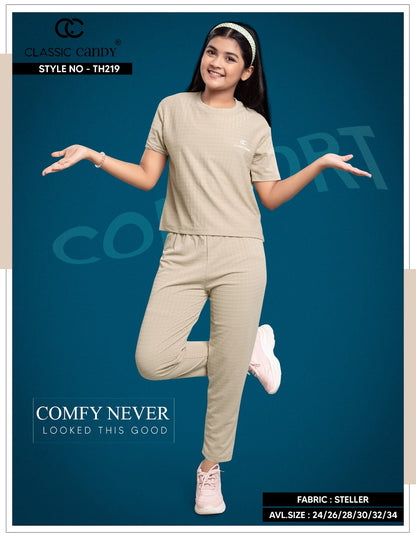 Th219 Classic Candy Imported Girls Pant Set Supplier India