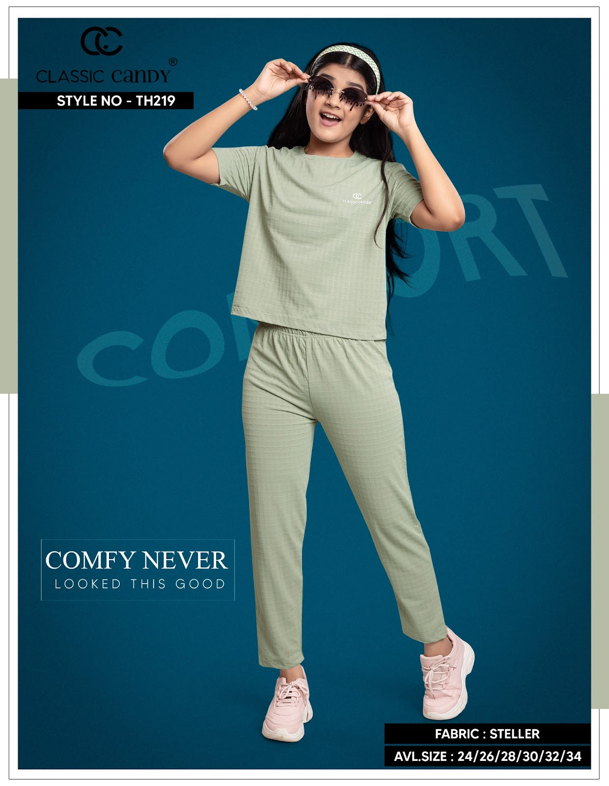 Th219 Classic Candy Imported Girls Pant Set Supplier India