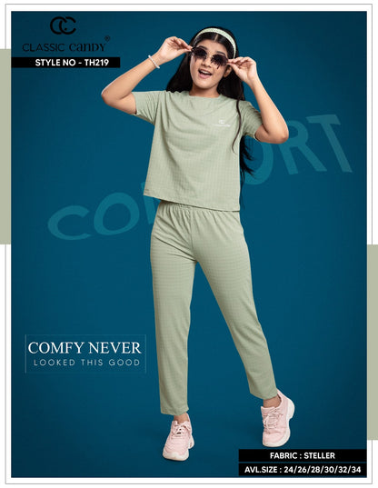 Th219 Classic Candy Imported Girls Pant Set Supplier India